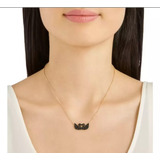 Collar Swarovski Colgante Cisne Negro Doble Original Swan Ic