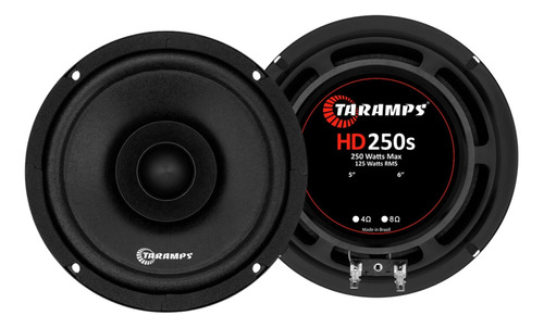 Par Alto Falantes Taramps Hd 250s 6 Polegadas 125wrms 8 Ohms