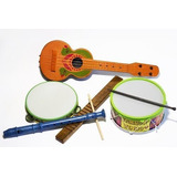 Kit Musical C/5 Instrumentos Infantil Educativo Musicalidade