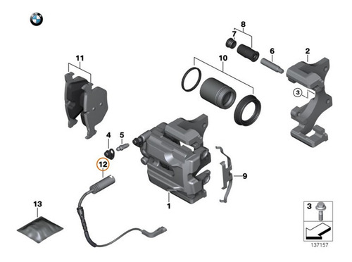 Sensor De Freno Trasero Bmw Serie 3 E90 Lci 320d N47 Foto 2