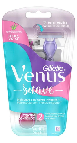 Rastrillos Desechables Gillette Venus Suave Sensitive 