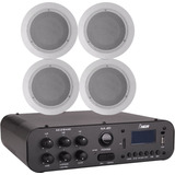 Kit Amplificador Som Ambiente + 4 Arandela Jbl Receiver 100w