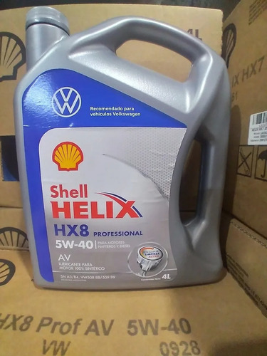 Aceite Shell Helix Hx8 5w40 X4 Lts  100% Sintético Original 