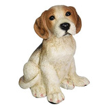 Beagle Puppy Dog Statue 7 Wx6.5 Dx9.5 H