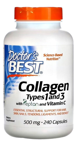 Colágeno Hidrolisado Tipos 1 E 3 + Vitamina C 240 Cápsulas