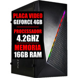 Pc Gamer Barato Amd 4.2ghz / Placa Geforce 4gb / 16gb Ram