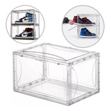 2 Pc Caixa Organizadora P Sneaker C Porta Magnética Acrílico