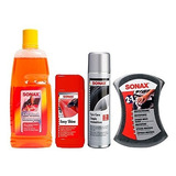 Kit De Limpieza Sonax* Shampoo-esponja-cera-limpia Neumatico