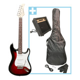 Combo Guitarra Electrica + Amplificador + Funda Y Accesorios