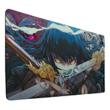 Mouse Pad Gamer Personalizado 90 X 40 Borda Cos Samurai Girl