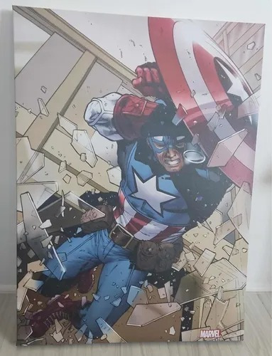 Cuadro Canvas Capitan America 2 Marvel Avengers 77 X 57 Cm