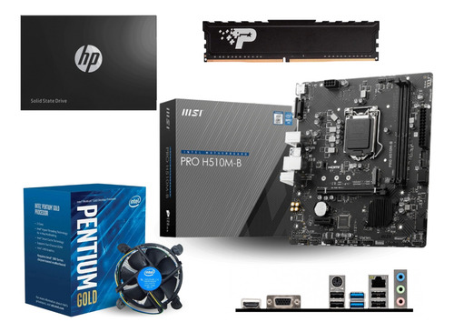 Kit Intel Pentium Gold 10ma + Mother + Ram 8gb + Ssd 120 Gb