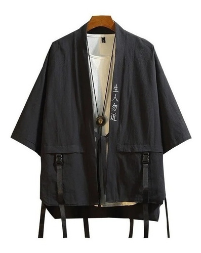 Hombres Japonés Bordado Kimono Chaqueta Chaqueta Retro