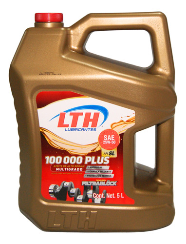 Aceite Lth Multigrado Gasolina Sae 25w-50 Sl Garrafa 5l 