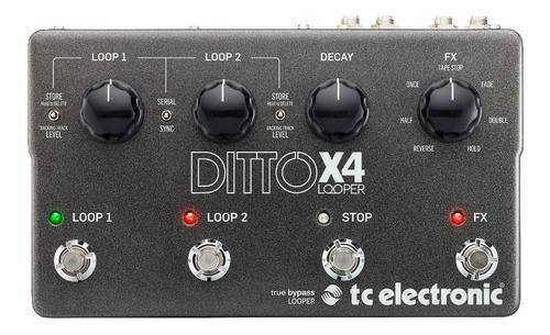 Pedal D/cuatro Interruptores, Tc Electronic Ditto X4 Looper