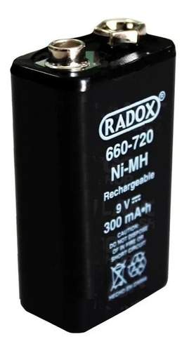 Bateria Pila Cuadrada Recargable 9v 300 Mah Ni-mh - T1639