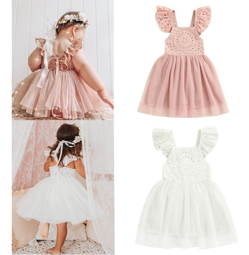 Vestido De Tutú De Tul For Bebé Niña, Vestidos De Bautismo