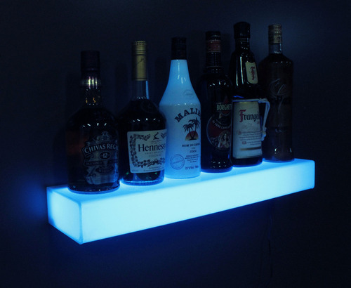 Repisa Bar Estante Acrílico Led Color Ef-9828r