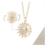 Promo | Collar Cadena Mujer Girasol Giratorio + Obsequio