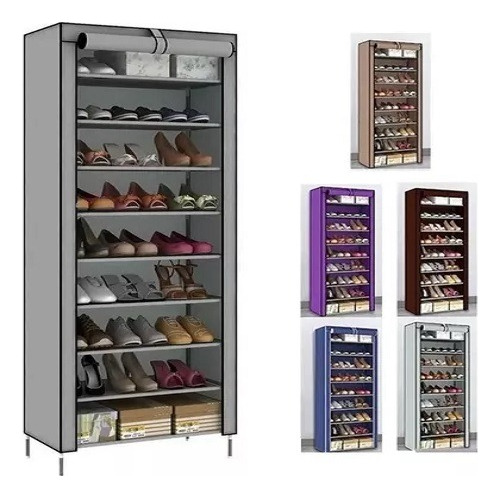 Zapatera Organizador Closet Zapatos 9 Niveles 27 Pares Tela 