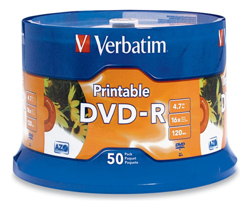 Dvd Verbatim Dvd-r 4.7 Gb X 50 Unidades