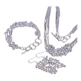 Remate! Conjunto Plata 925 - 3 Piezas -  Modelo Perlas