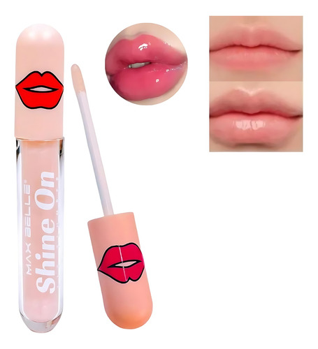 Lip Gloss Maximizer Aumenta Volumen Labios Acabado Brillante Color Rosa Claro