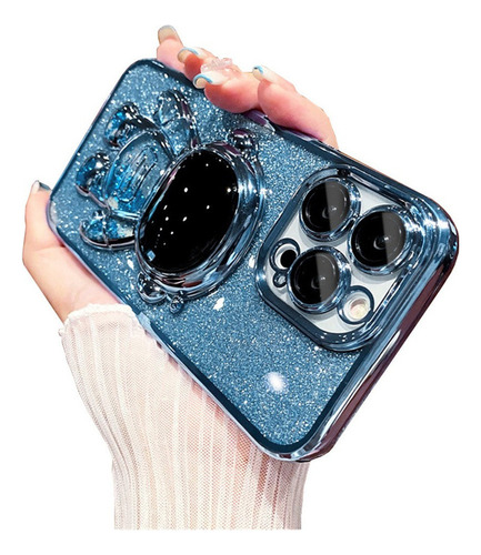 1 Funda Glitter Astronaut Para iPhone Para Mujer Mica