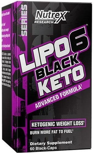 Lipo 6 Black Keto - 60 Cap Nutrex !!! Envios Gratis !!!