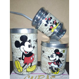 Set Matero Mickey Disney Personalizado Aluminio Gupás