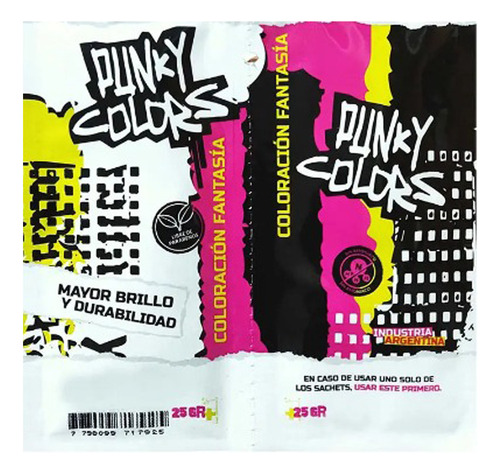 Tintura Color Para Cabello Tipo Fantasia Punky Colors 50gr