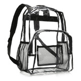 Mochila Pequeña Transparente Aprobada Para Estadios-negro