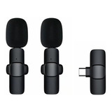 Microfone De Lapela Sem Fio Tipo C-usb De Dois Canais