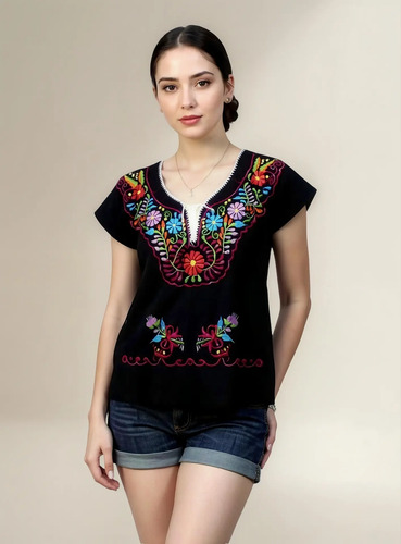Hermosa Blusa Artesanal Para Dama