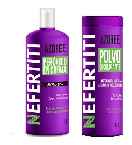 Nefertiti Azoree Kit Peróxido En Crema/ Polvo Decolorante