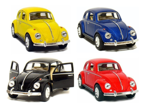 Pack 4 Pcs Volkswagen Classic 1967  Vochito  1:32 Kinsmart