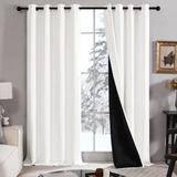 Deconovo Cortinas Blackout 100% Con Forro Totalmente Negro C