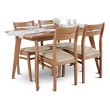 Juego De Comedor Living Mesa 1,4 Mts Mas 4 Sillas Patria