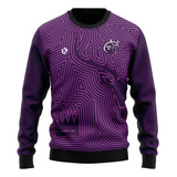 Buzo Cuello Redondo Kapho Rugby Munster Violet Adultos