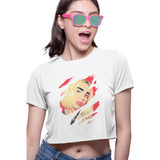 Playera Crop Top Dua1-lipa-fan Electricity Draw