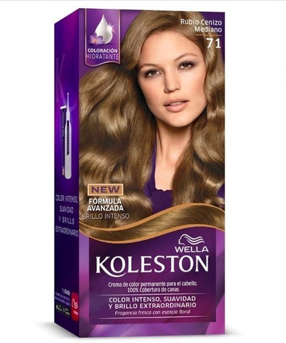 Kit Tintura Cabello Koleston 71 Rubio Cenizo Mediano (1 U)