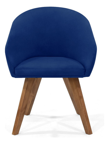 Silla Noto Tela Estructura De La Silla Matiz Caoba Asiento Azul Diseño De La Tela Poliéster