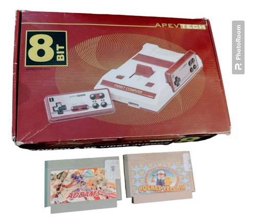 Consola De Video Juegos 8 Bit + 2 Cartuchos.