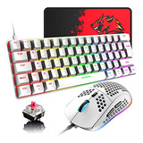 Combo Teclado Y Ratón Gaming Mecánico Con Cable Alámbrico