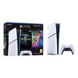 Consola Playstation 5 1 Tb Slim Digital Mega Pack Ratchet & Clank: Rift Apart, Returnal Blanco