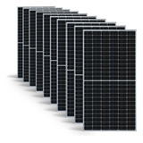10 Placas Solares Fotovoltaicos 550 Watts Monocristalina Cor Preto Voltagem De Circuito Aberto 49.8v Voltagem Máxima Do Sistema 1500v
