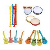 Kit 20 Brinquedos Viola Guitarra Pandeiro Flauta Atacado