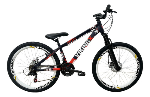 Bicicleta Aro 26 Viking X Tuff 30 Roxo E Laranja 