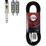 Cable Grueso Plug Stereo Trs A 2 Rca Mono 4 Mts Mscables