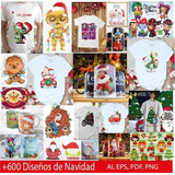 600 Plantillas Sublimación Navidad Tazas Poleras